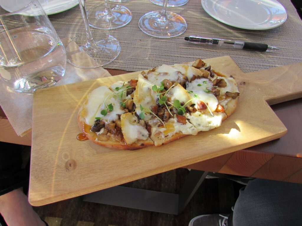 Cheese and Toppings on Bread snack