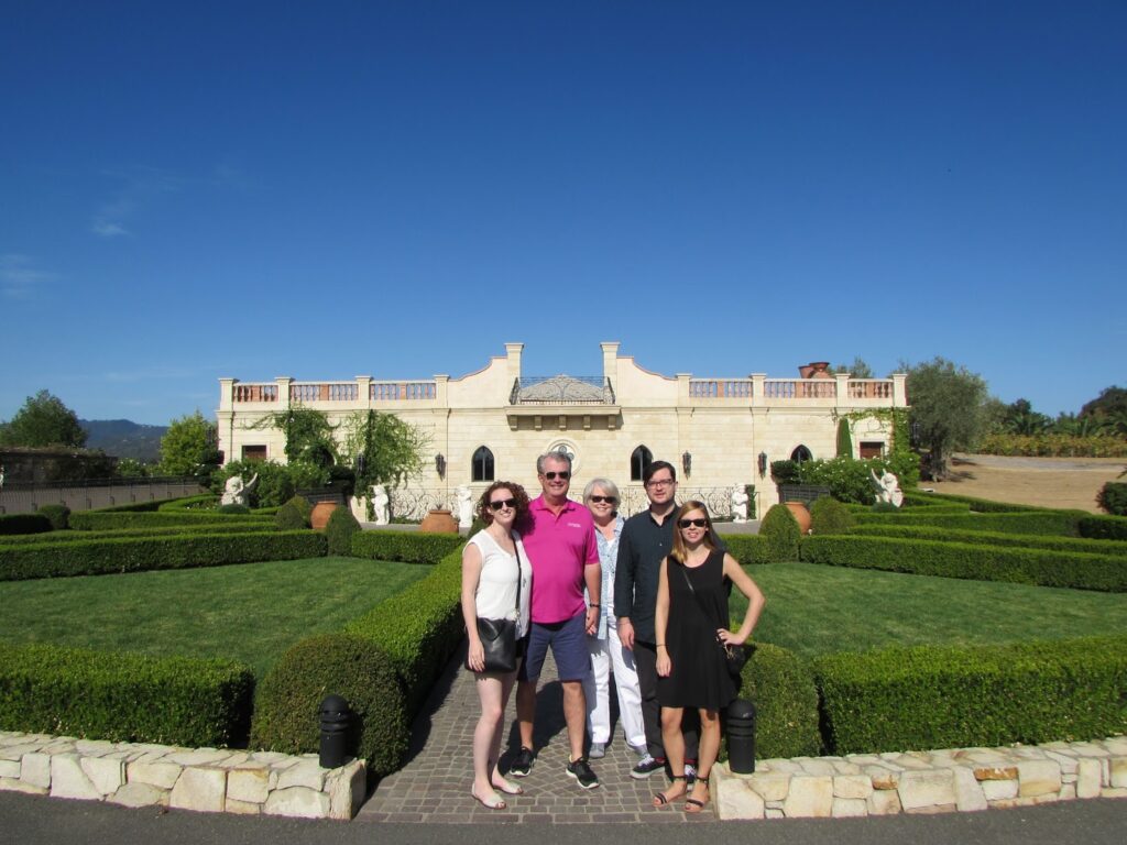 Happy Bliss Wine Tours Customers at Winery