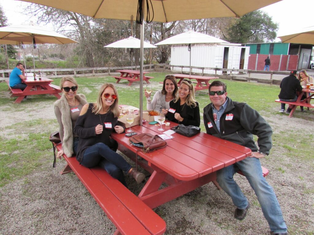 Guests on Bliss Wine Tours Picnic