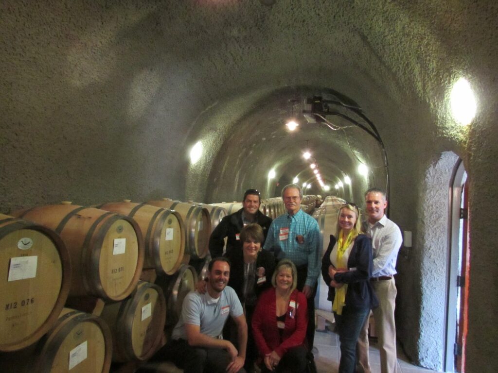 Wine Cellar and Guest of Bliss Wine Tours