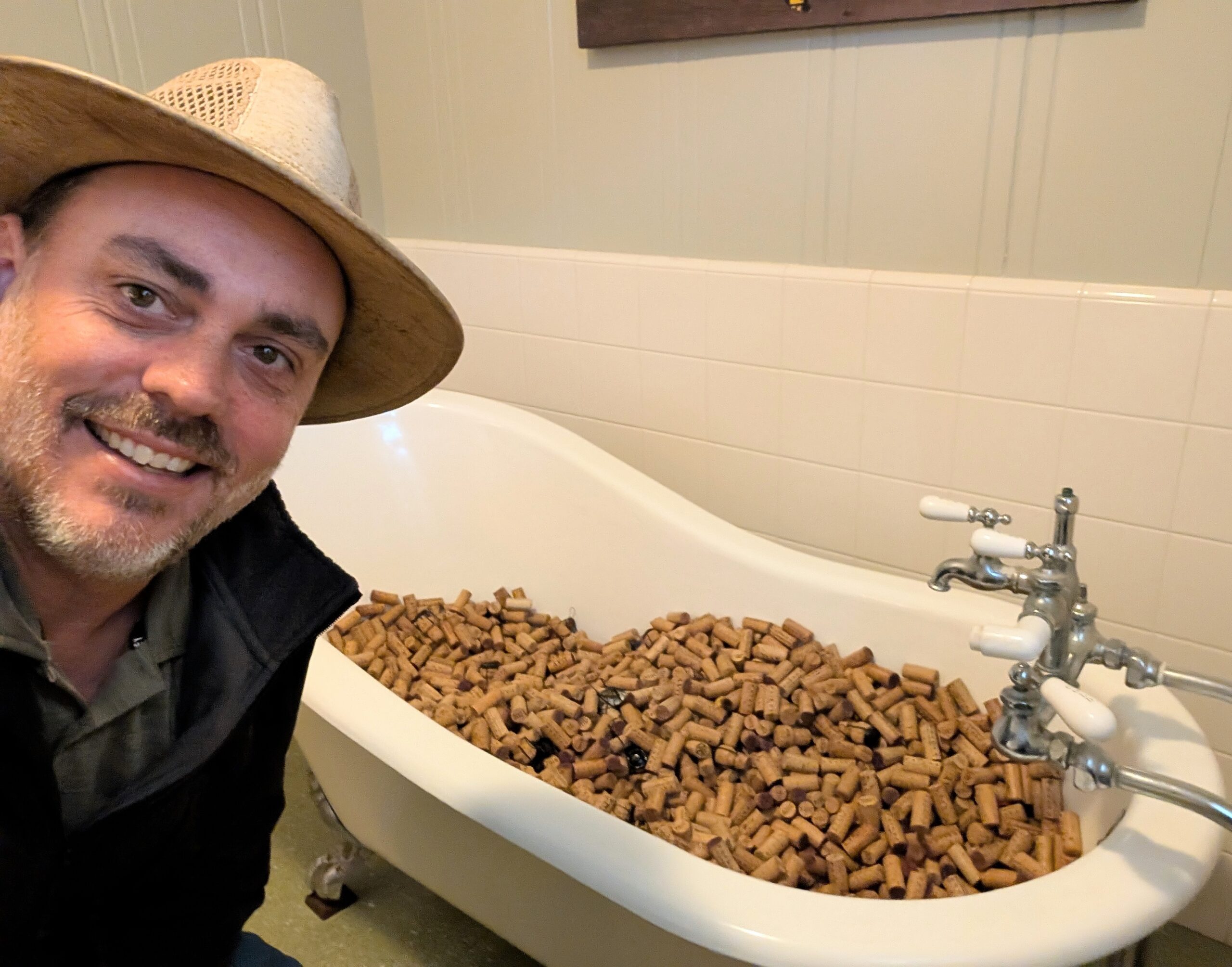 Bath time in Napa Valley is the best!