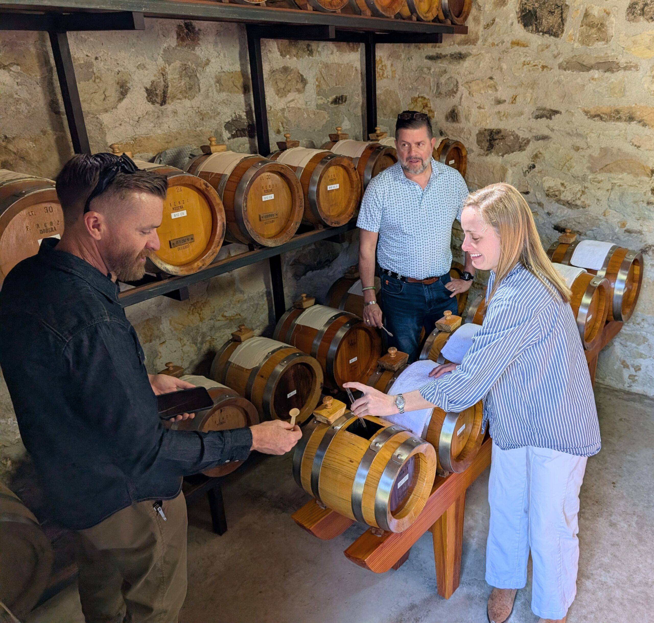 Traditional balsamic tasting in the casita!