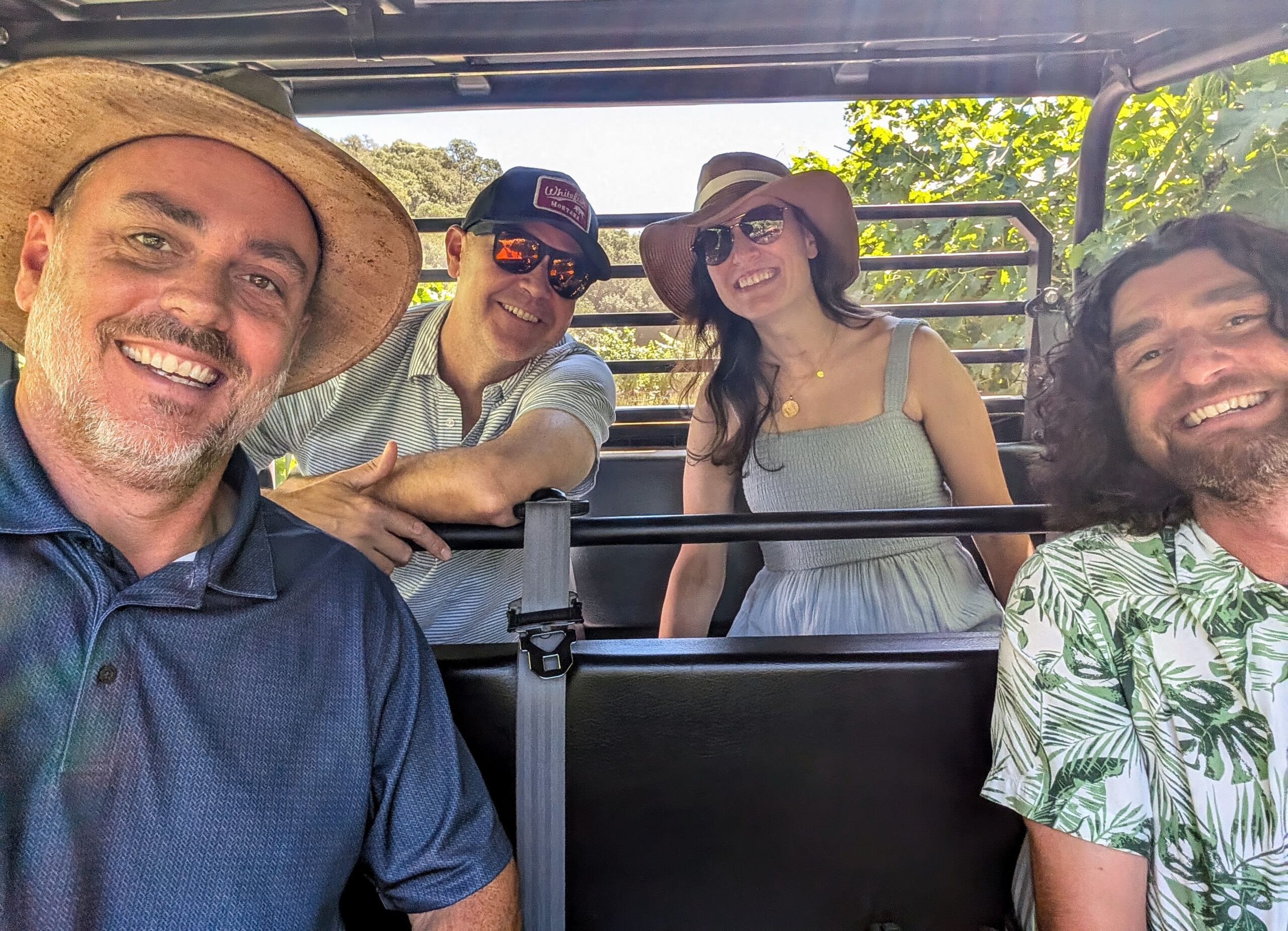 Checking out the vineyard in an ATV!