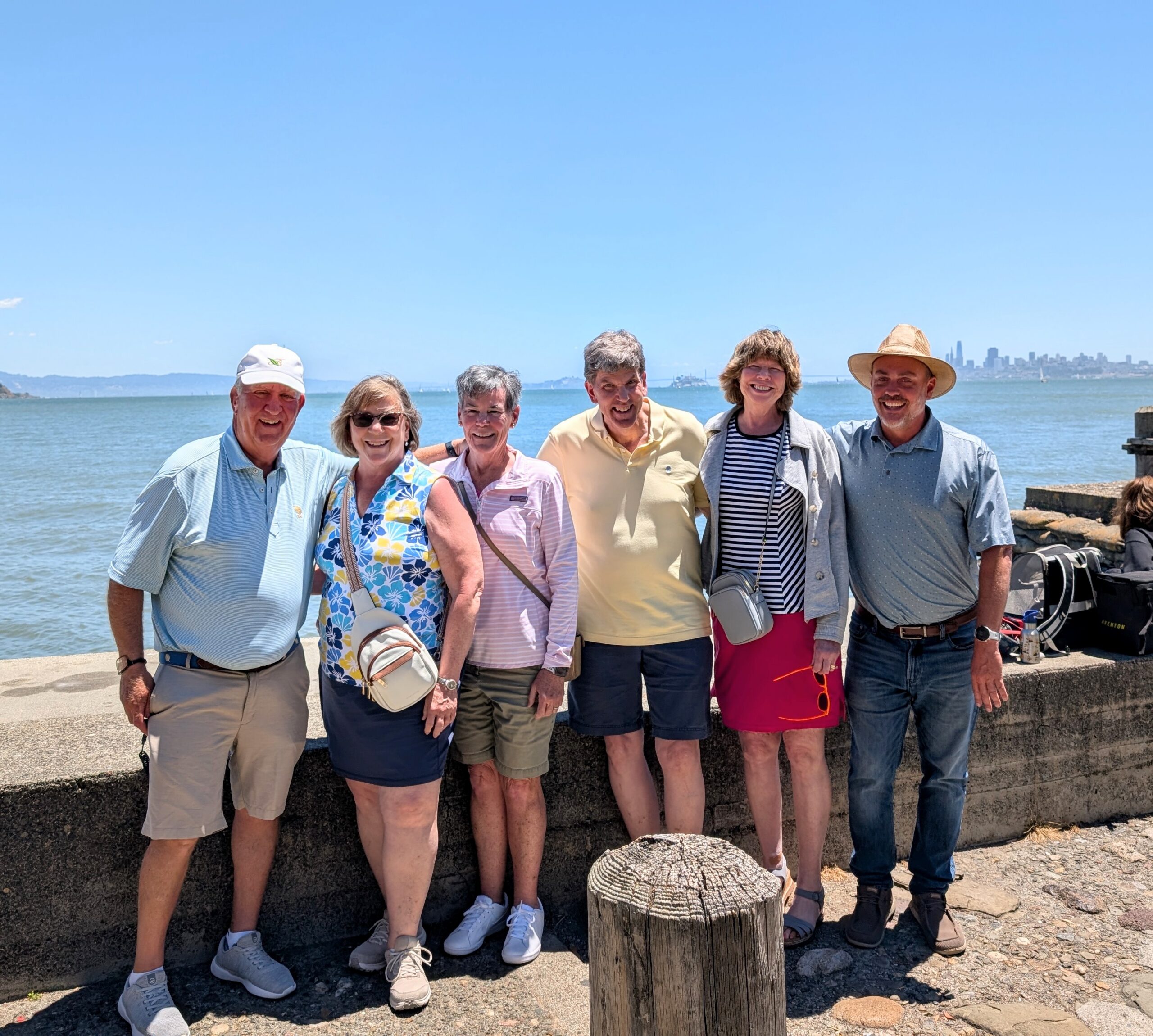 Starting the tour with lunch on the bay in Sausalito!
